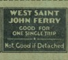 West Saint John Ferry tickets (NBMuseum)