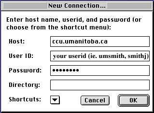 U of M Unix Account ftp set-up