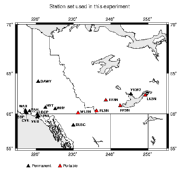 Map of station locations