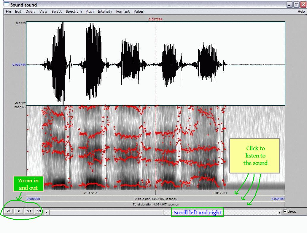 praat draw spectrogram