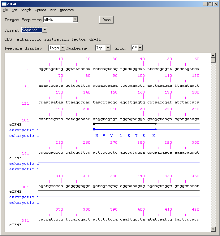 Sequence Format