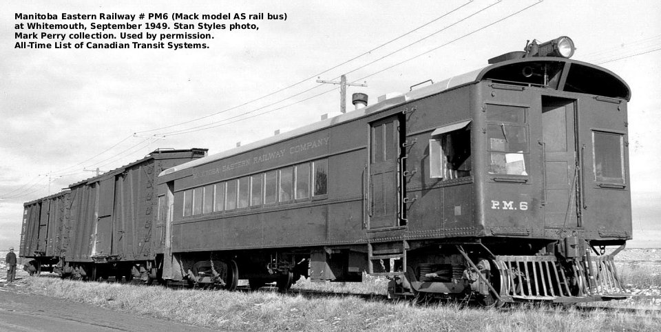 Manitoba Eastern Railway railbus P.M.6 (Stan Styles, Mark Perry coll.)