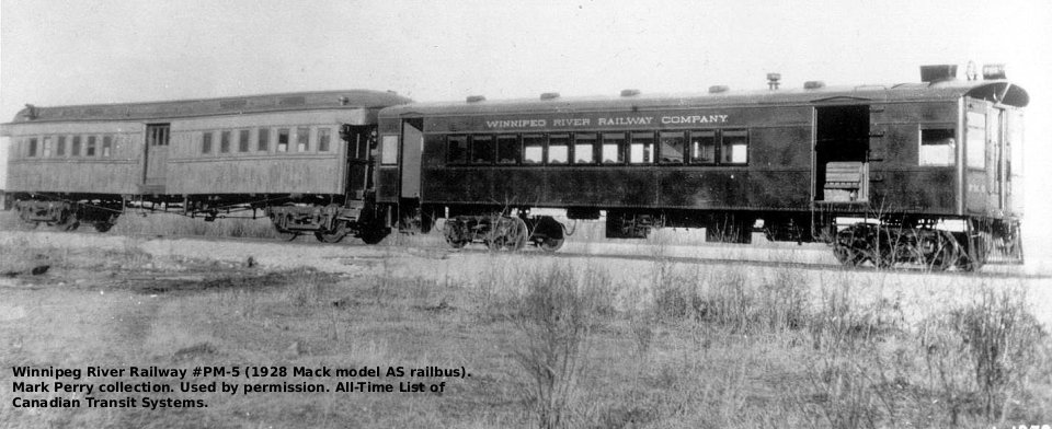 Winnipeg River Railway P.M.5 Mack AS railbus