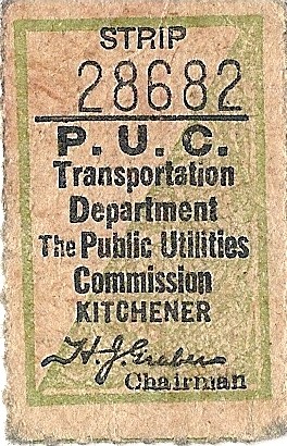 Kitchener PUC ticket (front)