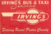Irvings Bus and Taxi logo (1966)