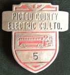 Pictou County Electric Company badge (Allison Nelson collection)