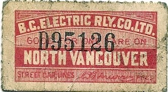 North Vancouver BCER ticket (front)