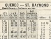 Saint-Raymond Quebec commuter schedule (CN Table 53, 1956 Sep 30)
