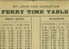 Saint John - Carleton Ferry schedule (NB Museum)