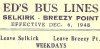 Eds Bus Lines Timetable 1948