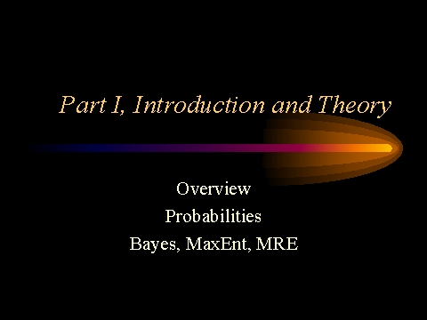 Part I, Introduction And Theory