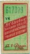 BCER [Victoria] ticket