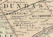 Dundas County 1891 (click here for 1891 map of eastern Ontario [634K])