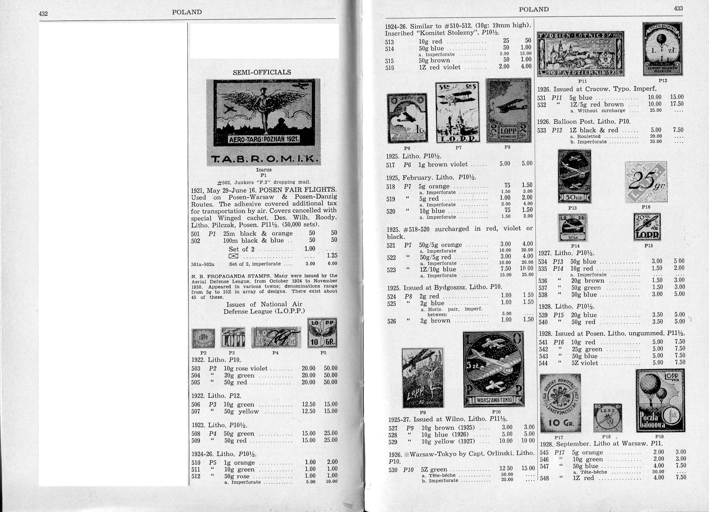 Vintage 1943 Sanabria's Air Post Catalogue Price Changes flyer